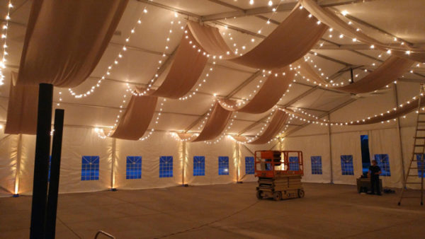 Event Tent Draping and Lights